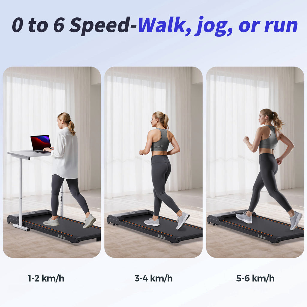 lichico Tapis de course de marche sous bureau Capacité max. 130 kg Fitness à domicile