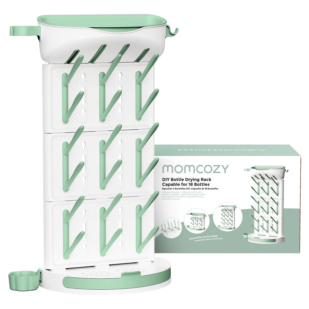 Momcozy Égouttoir à biberons à monter soi-même DK01 (Vert, 1 ensemble)