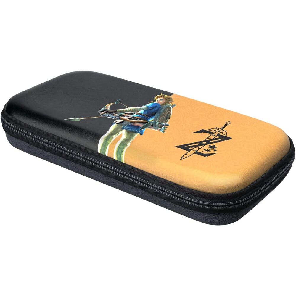 PDP Gaming Étui de Voyage Semi-Rigide Deluxe Fin pour Nintendo Switch, Switch Lite & OLED - Protection en PU - Rangement pour 14 Jeux - Licence Officielle