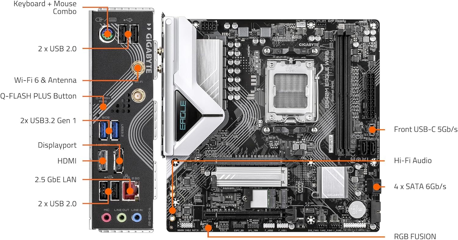 GIGABYTE B840M EAGLE Wi‑Fi 6