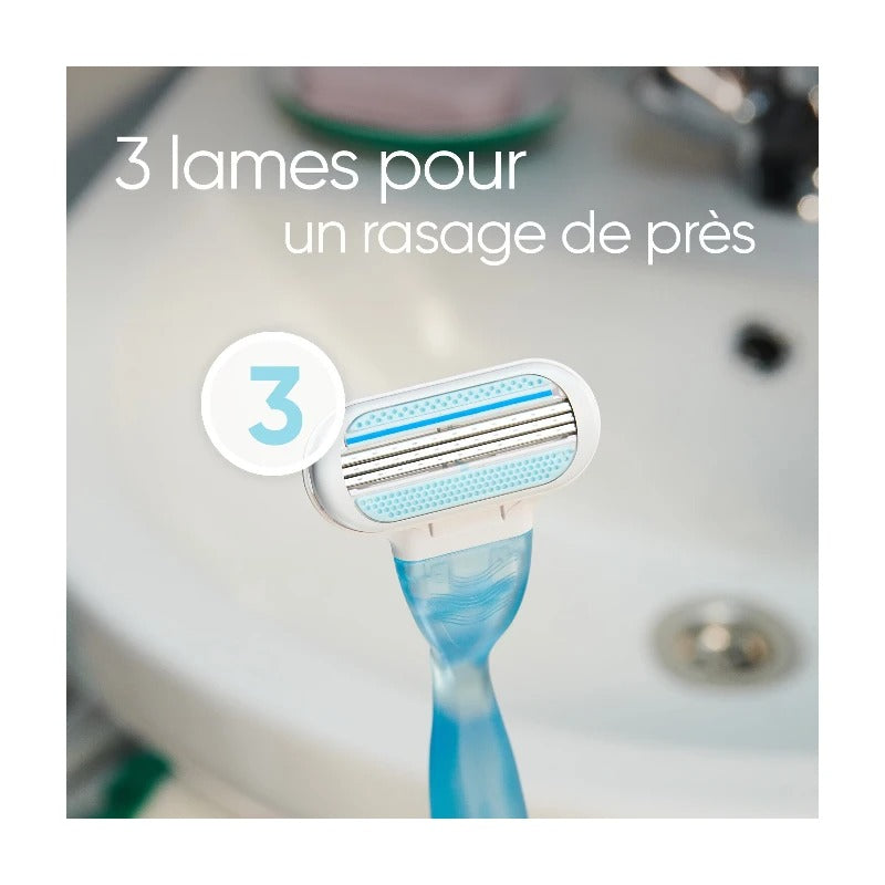 Gillette Venus Smooth Rasoir pour femme 1 manche + 2 recharges de lames de rasoir