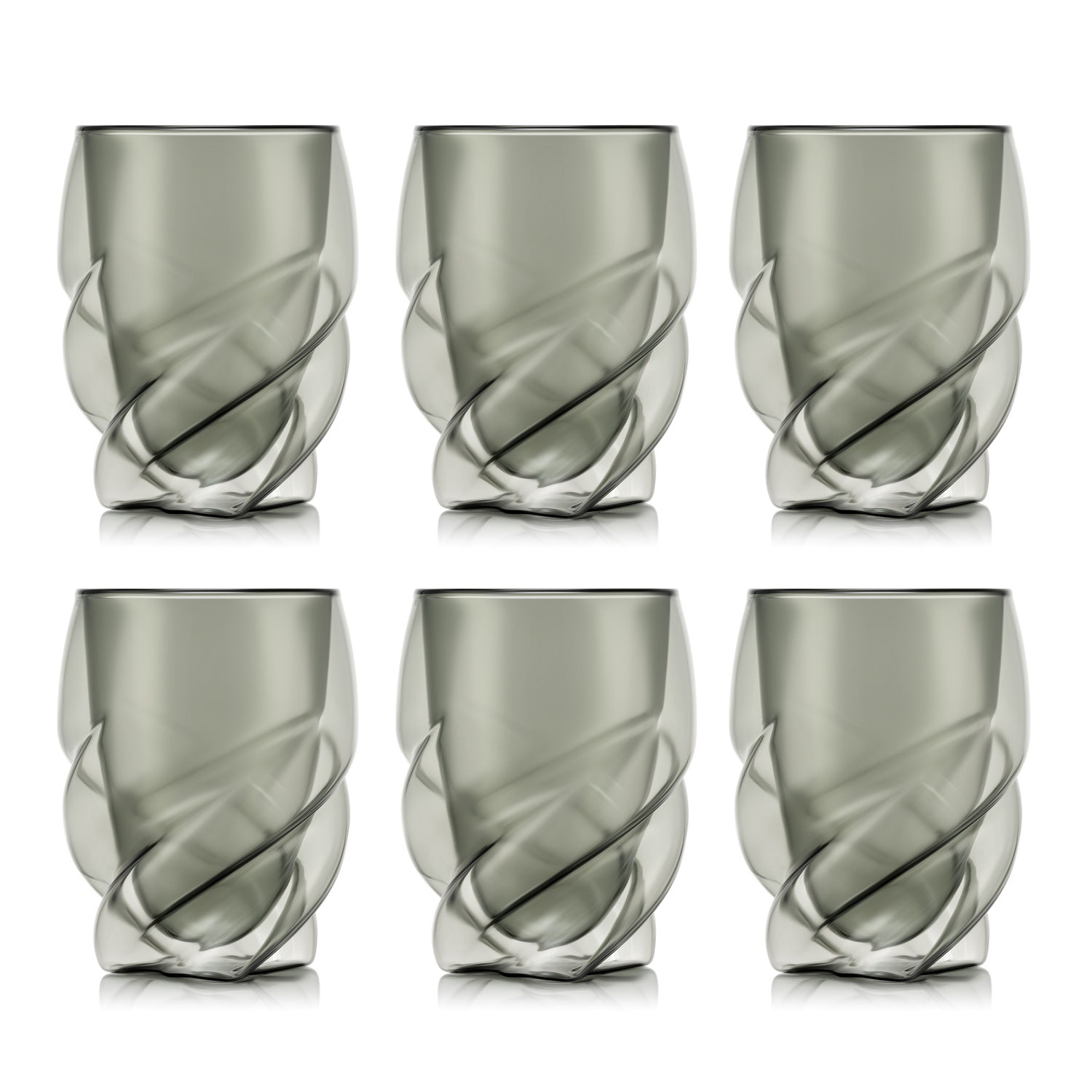BODUM PAVINA PARIS Set de 6 verres à double paroi 270 ml - Gris transparent