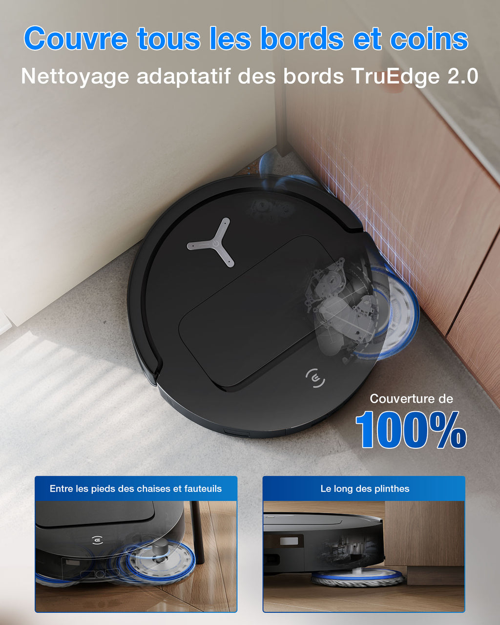 DEEBOT T50 OMNI robot aspirateur et laveur (Noir) avec station OMNI tout-en-un incluant le dosage du nettoyant, OZMO Turbo 2.0, jusqu'à 25 000 Pa de puissance d'aspiration