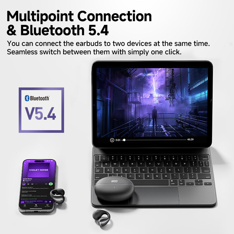 QCY Crossky C30 Ecouteurs sans fil - Violet