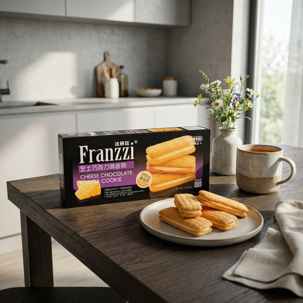 Franzzi Biscuits saveur fromage et chocolat 115 g
