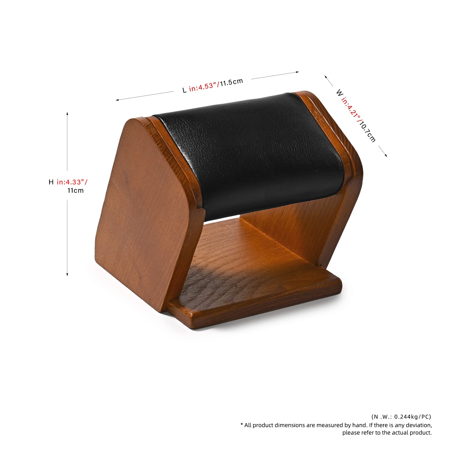 Oirlv Support de montre, Présentoir de montre et bijoux en bois, Organisateur de rangement pour vitrine