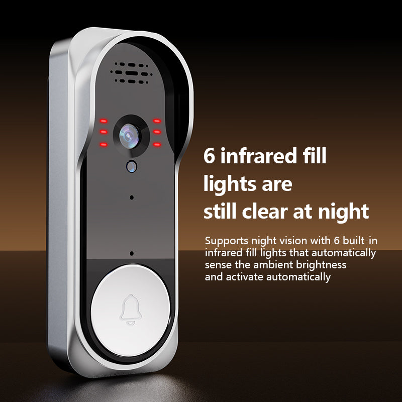Verbex NT601A Sonnette vidéo, Sonnette connectée, Caméra de surveillance domestique, Ne nécessite pas le Wi-Fi pour la réception, Utilisable avec enregistrement vidéo et longue autonomie