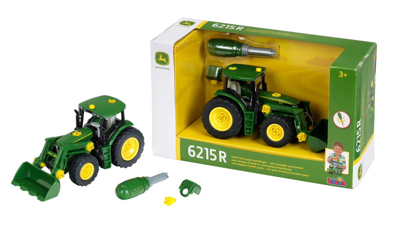 Klein John Deere Tracteur Jouet avec Chargeur Frontal Échelle 1:24 Boîte Fenêtre 3977