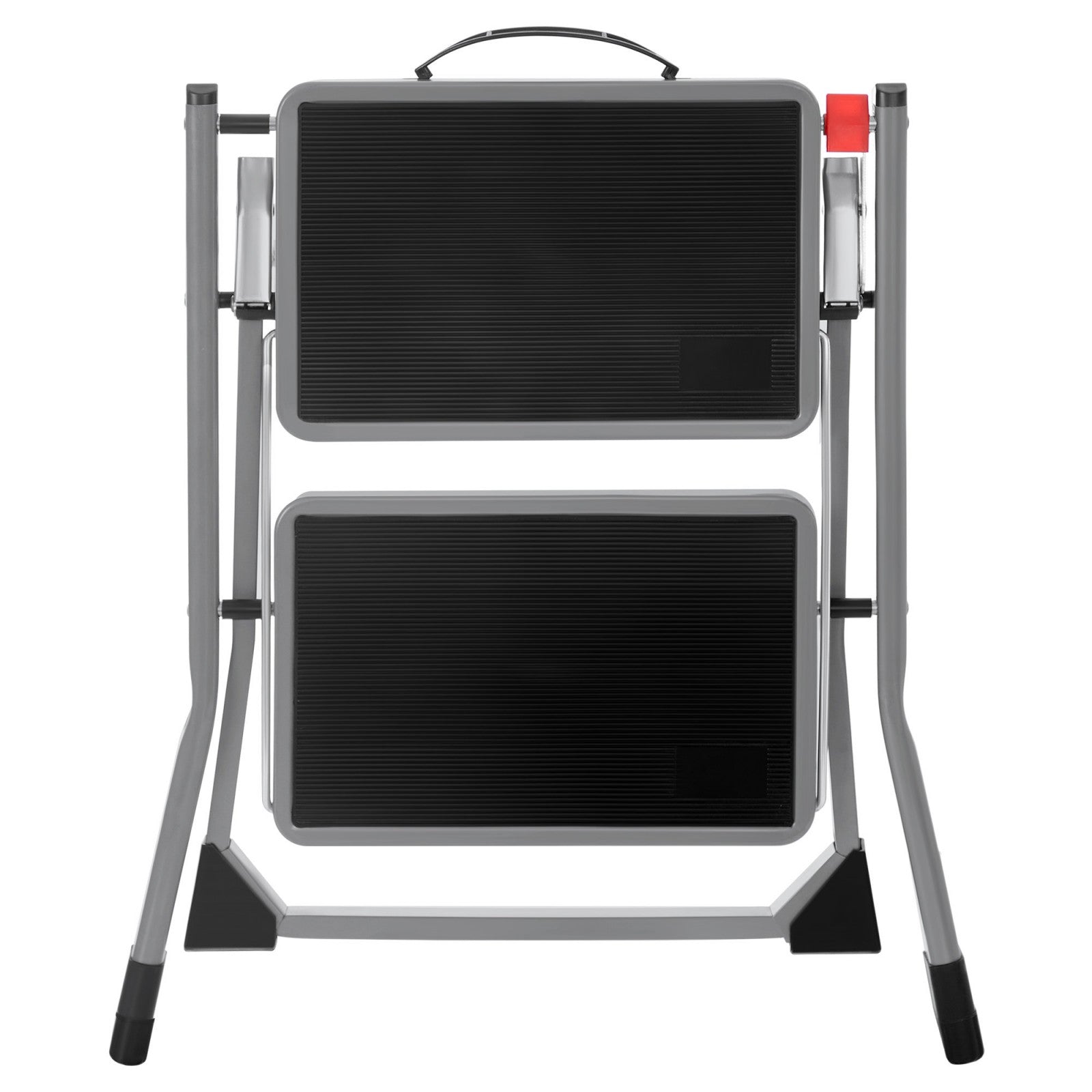 JOYFURNOS Échelle à 2 marches marchepied pliable robuste avec marches antidérapantes charge 150 kg 55 x 50 x 4,5 cm gris