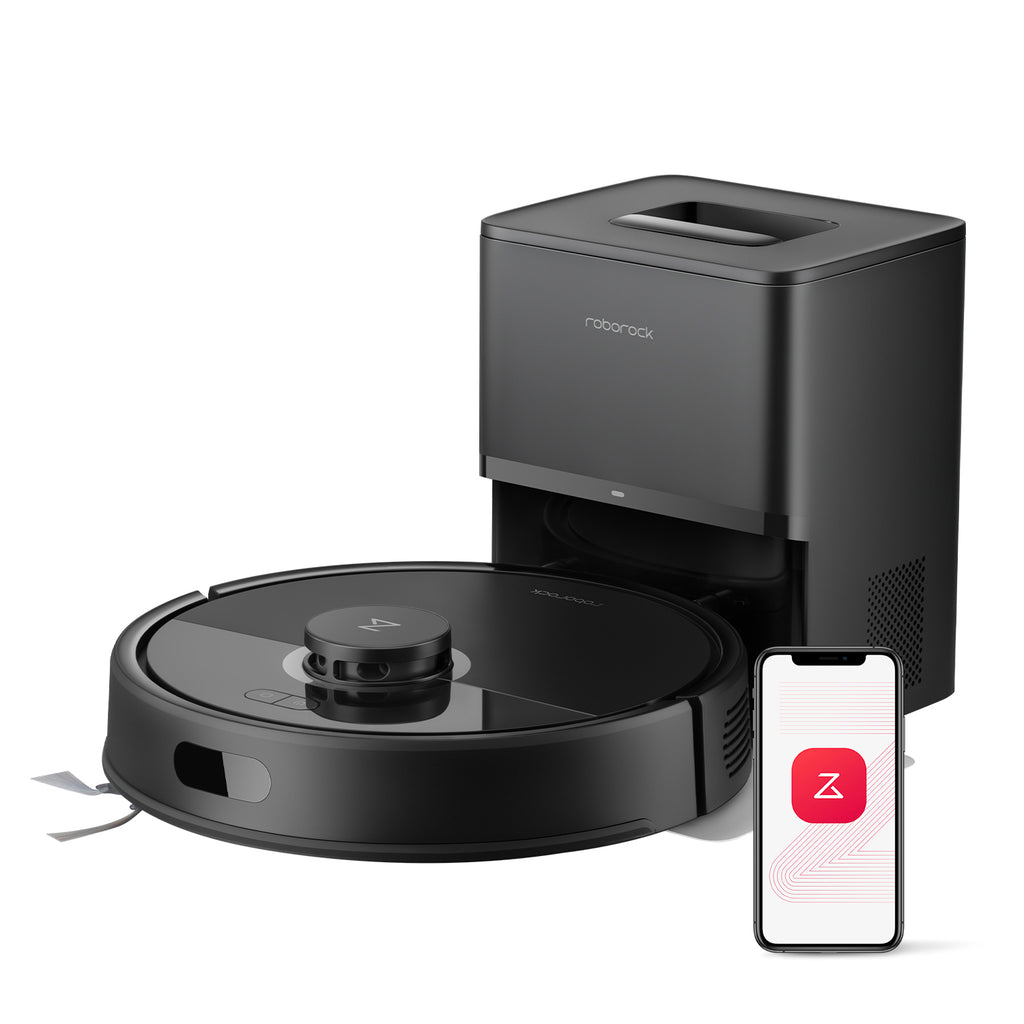 Roborock Q7 L5+ Aspirateur robot avec fonction de lavage, vidage automatique du poussier, double système anti-emmêlement, puissance d'aspiration de 8 000 Pa, navigation LiDAR