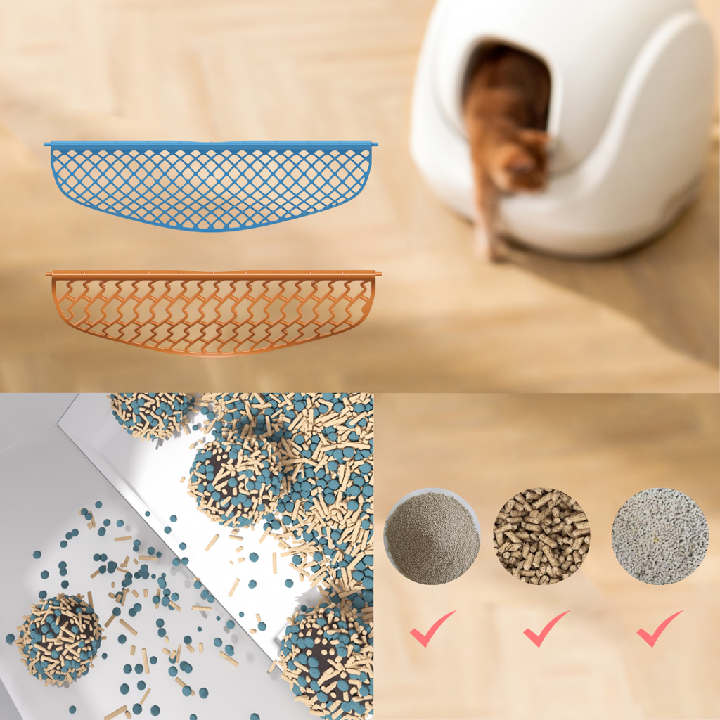 CATLINK Bac à litière pour chat intelligent autonettoyant rose, Protection de sécurité anti-pincement, Système de suivi de santé par IA, Technologie d’identification multi-chats