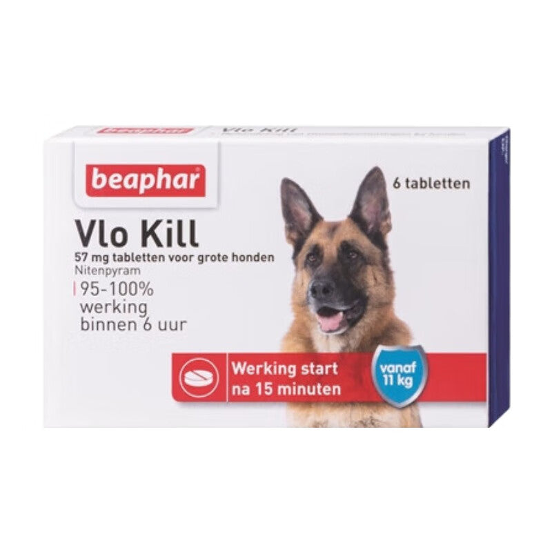 Beaphar Vlo Kill+ Comprimés anti-puces chien 11+ kg 6 comprimés