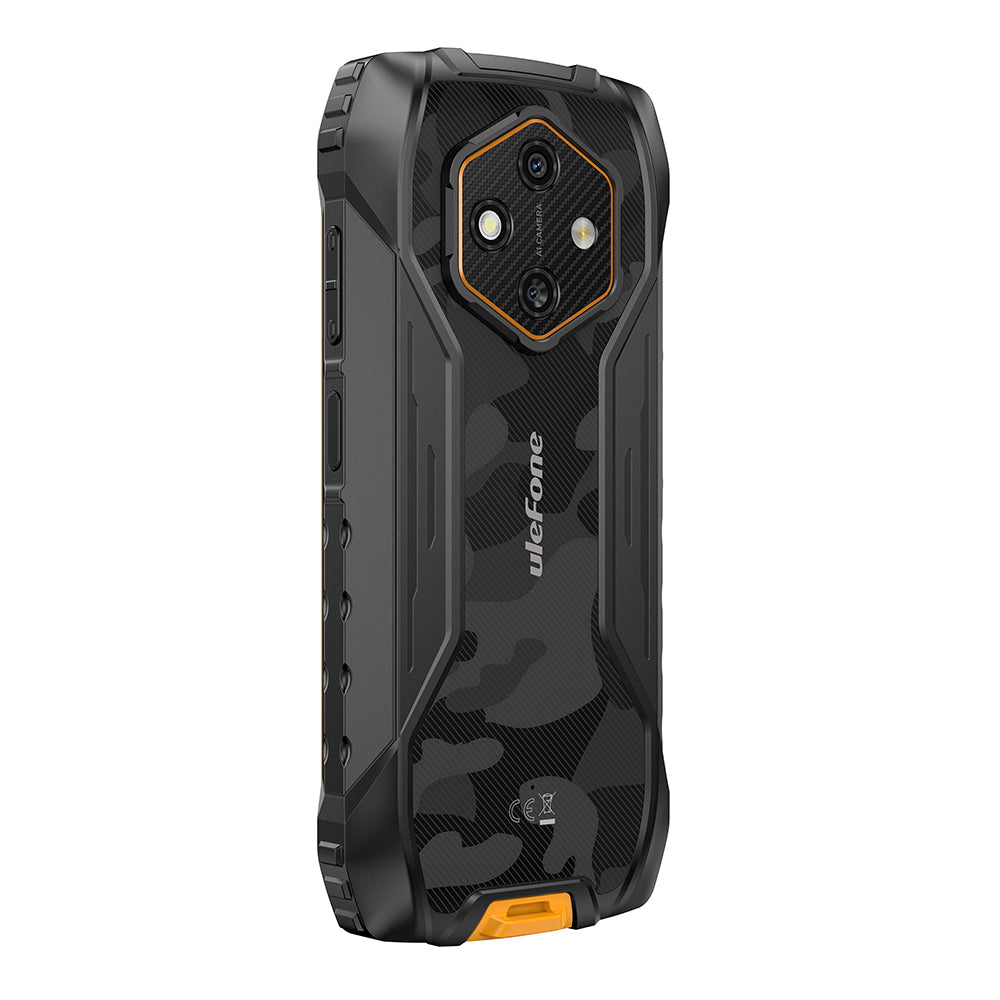 Ulefone RugKing 4 Pro Téléphone Rugged Orange, 16 Go + 256 Go Batterie 10200 mAh Écran 6,56" 120 Hz Double SIM, NFC