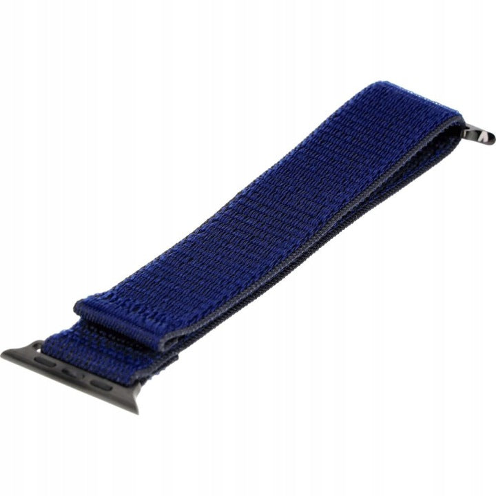 FIXED Bracelet en Nylon pour Apple Watch 42/44/45/46 mm - Bleu Foncé