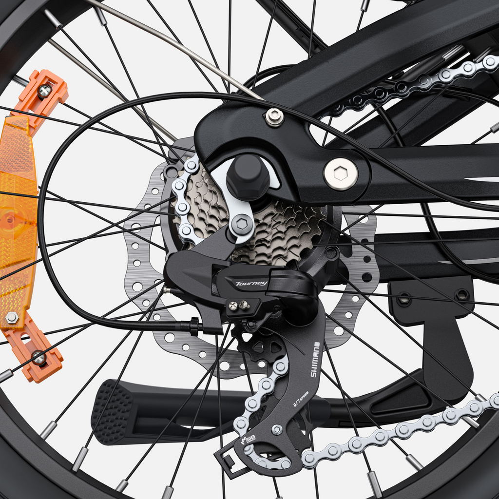 ENGWE L20 3.0 Boost Vélo électrique, Vélo électrique avec application, Batterie 48 V 13,5 Ah jusqu'à 135 km, Capteur de couple et freins hydrauliques, Pneus 20 x 3,0, Recharge en 2 h - Noir