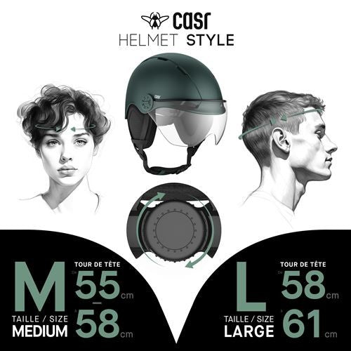 CASR Style Casque de Protection Kaki M