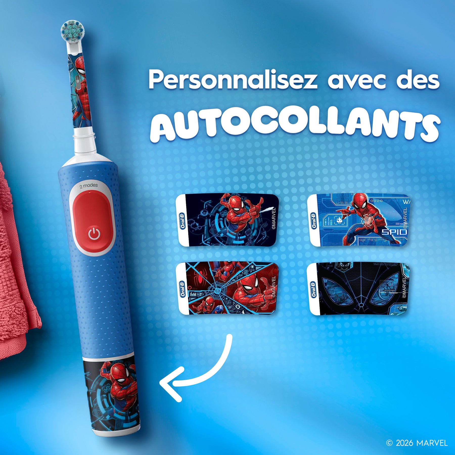 Oral-B Pro pour enfants Spider-Man Brosse à dents électrique