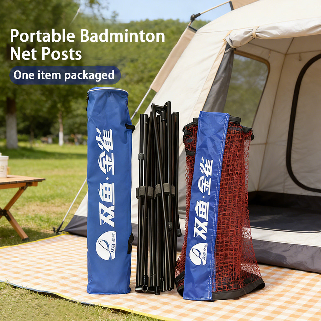 Double Fish Kit de filet de badminton portable avec étui pour raquettes - BX610