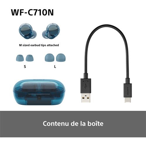 Sony WF-C710N Écouteurs entièrement sans fil à réduction de bruit Bleu