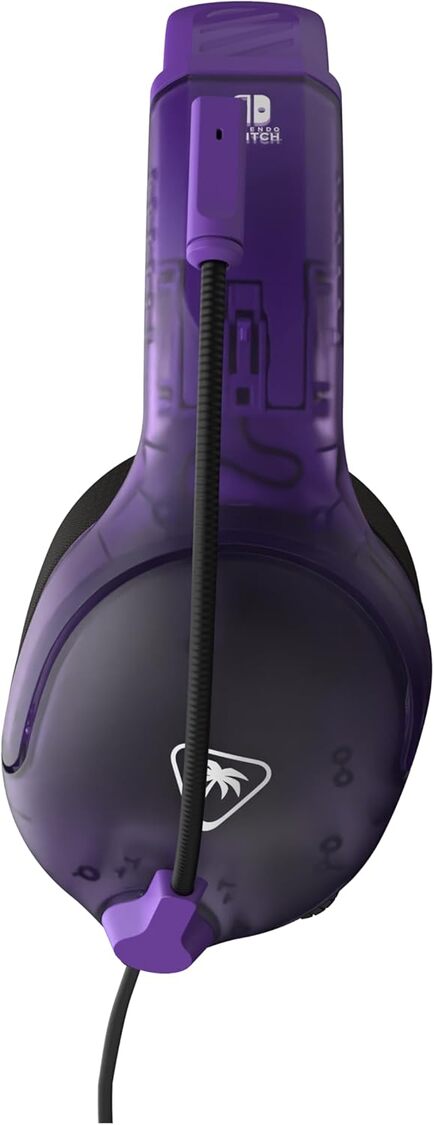 TURTLE BEACH Airlite Fit Casque Gaming Filaire (Prise 3.5mm) - Micro Muet par Basculement - Nintendo Switch, Switch Lite, Switch OLED, PC & Mobile - Violet Fantôme