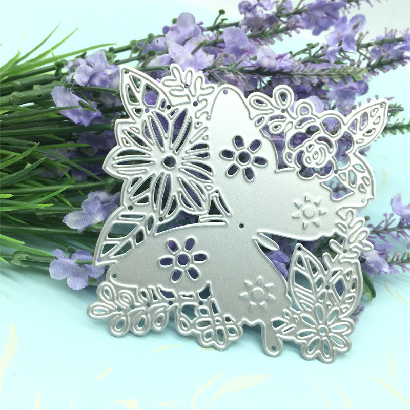 Creative pour papillon, dies de découpe en métal, gabarit, scrapbooking, outil de gaufrage, cartes en papier, album de décoration, un papillon et une fleur