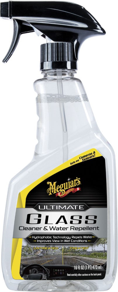 Meguiar's® Ultimate Glass Cleaner & Water Repellent-FR G240416F, 16 oz, 6 Bottle/Case