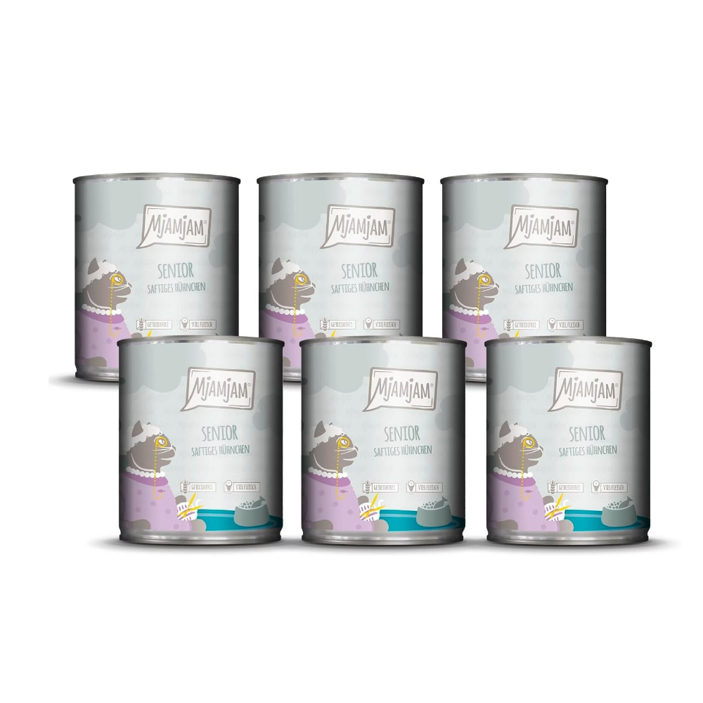 [Peut être servi frais pour l'été] MjAMJAM Nourriture humide pour chat senior au poulet - 400 g x 6