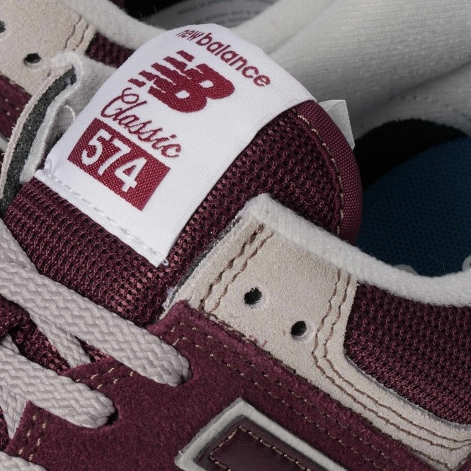 New Balance 574 Bordeaux/Blanc
