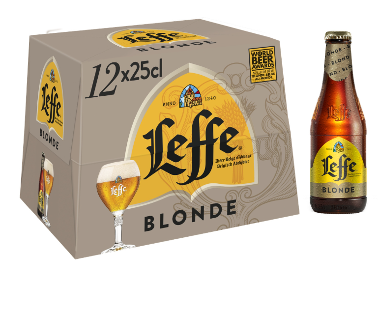 LEFFE Bière Blonde D'Abbaye 6,6% Pack 12x25cl