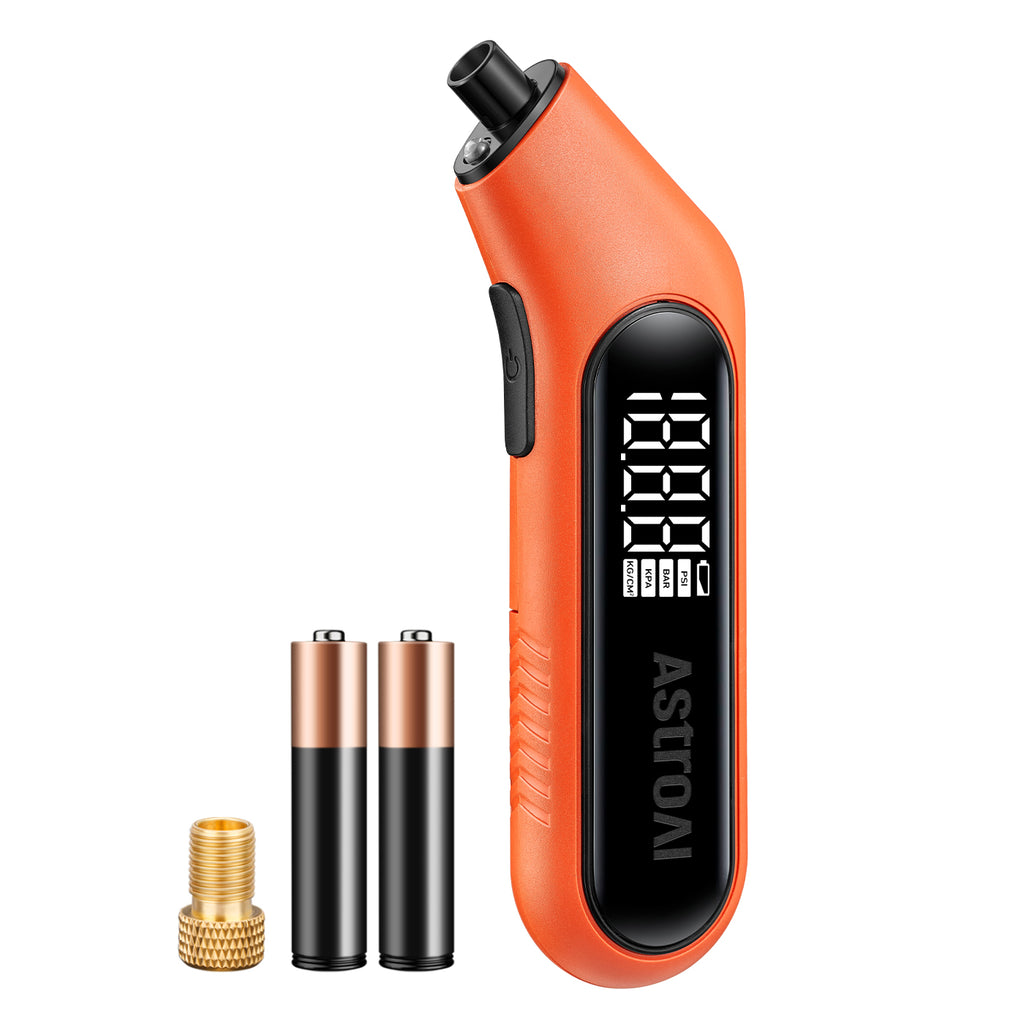 AstroAI Manomètre numérique de pression des pneus 300 psi 20 bar grand écran avec rétroéclairage et lampe torche, 4 réglages, contrôleur de pression des pneus adapté aux voitures