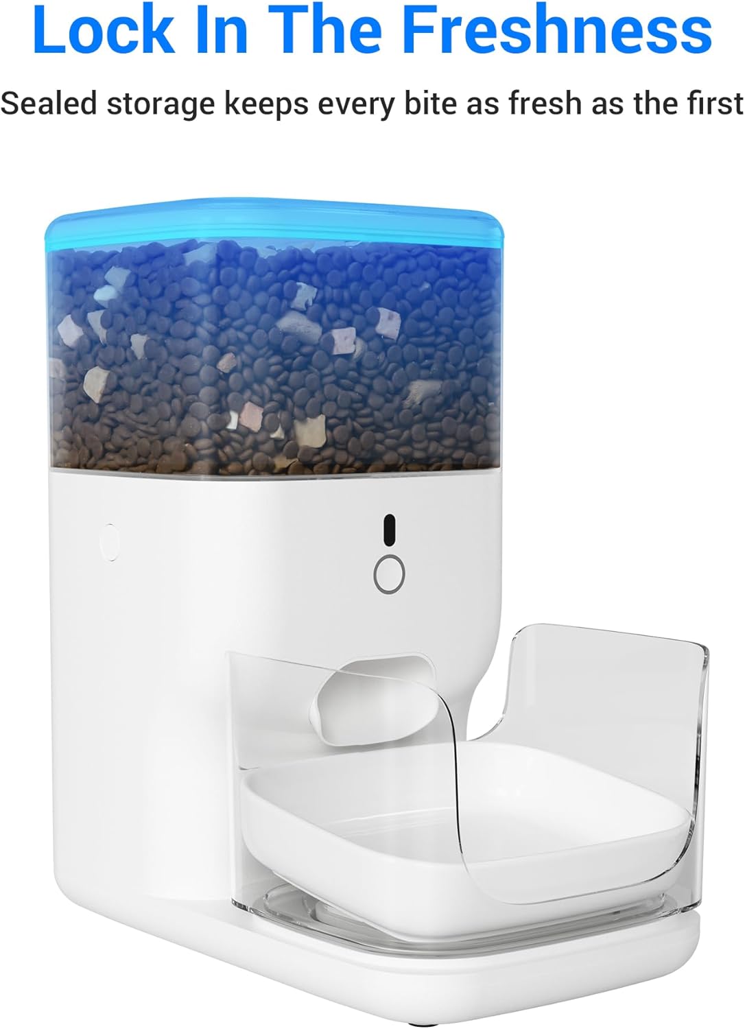 CATLINK FRESH 2-F04 Distributeur intelligent IA, Blanc, contrôle des portions personnalisable, surveillance IA, capacité 4 L, conserve la nourriture fraîche 20 jours, fonctionnement hors ligne pris en charge
