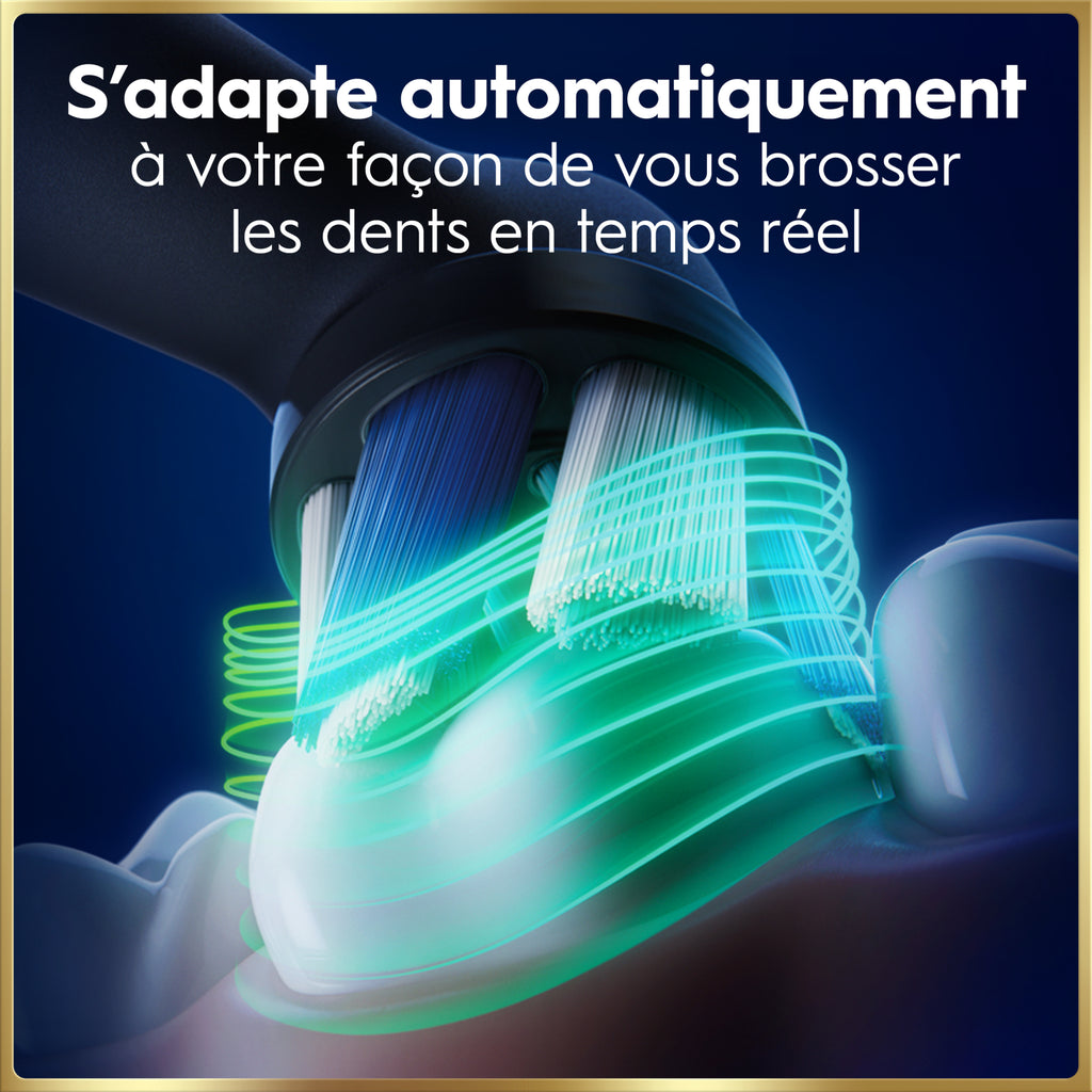 Oral-B iO9 Brosse à dents électrique Noir 2 brossettes Étui de voyage chargeur Édition cadeau