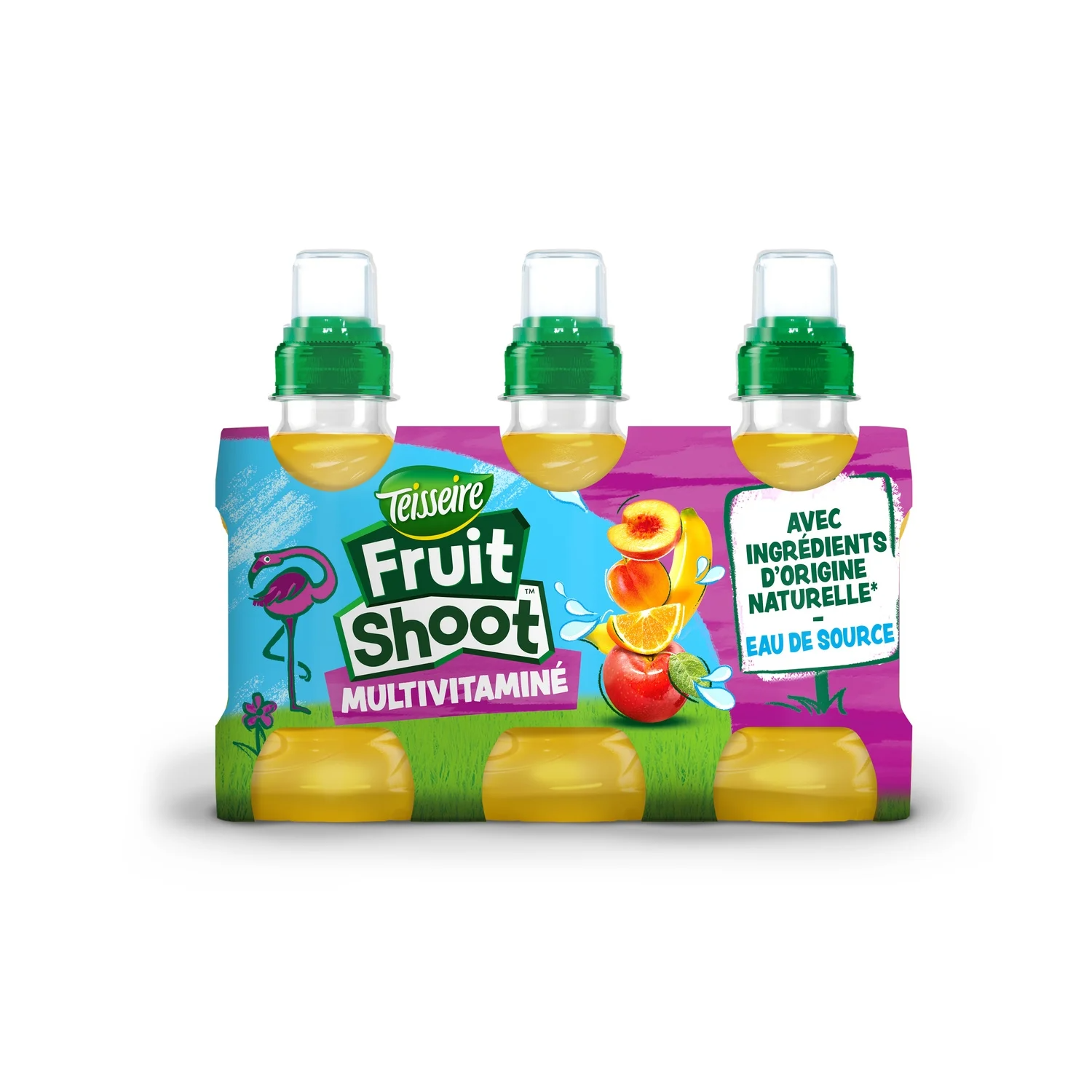 TEISSEIRE Fruit Shoot Boisson aux fruits multivitaminé pack 6 x 20cl