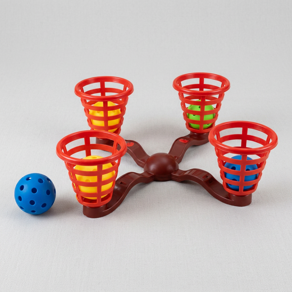Jeu de basket-ball portable pour enfants CubiDoodle, mini panier en ABS avec ballon, hauteur réglable 100-150cm pour intérieur/extérieur