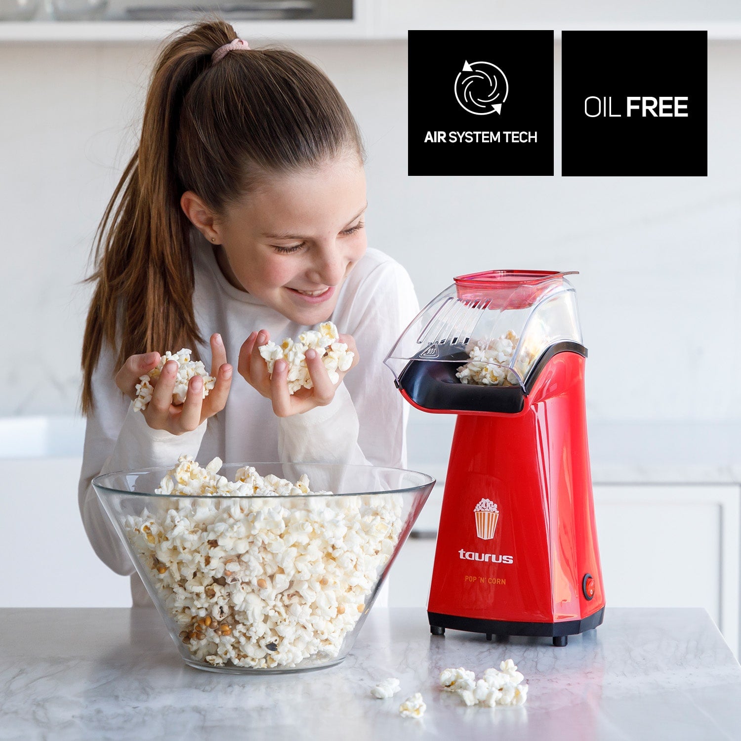 Taurus Pop'n'corn Machine à pop-corn - Rouge