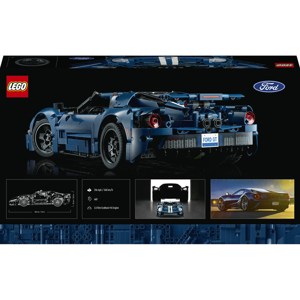 EGO Technic 2022 Ford GT 42154 Kit de Construction de Modèle de Supercar pour Adultes (Échelle 1:12, 1 468 Pièces)