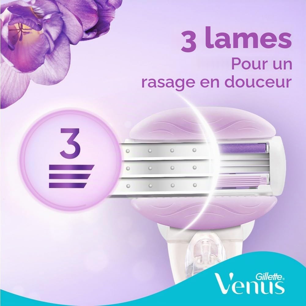GILLETTE Venus ComfortGlide Breeze Rasoir pour Femme avec 2 Recharges
