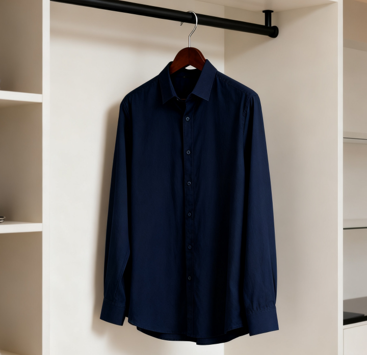 "6 Cintres en Bois Massif de Haute Qualité, Finition Grenat, Épaules Contournées pour l'Organisation des Vêtements de Forme"