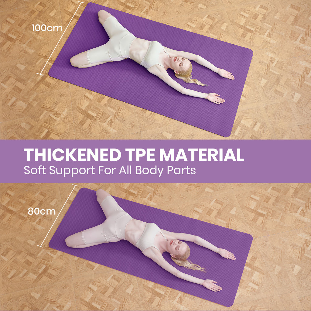 Miss Lulu Good Nite Tapis De Yoga Très Grand 190 x 80 x 0,6 cm Antidérapant TPE Tapis De Gymnastique Tapis De Sport Tapis De Fitness Tapis D'entraînement Tapis De Pilates Pour Yoga