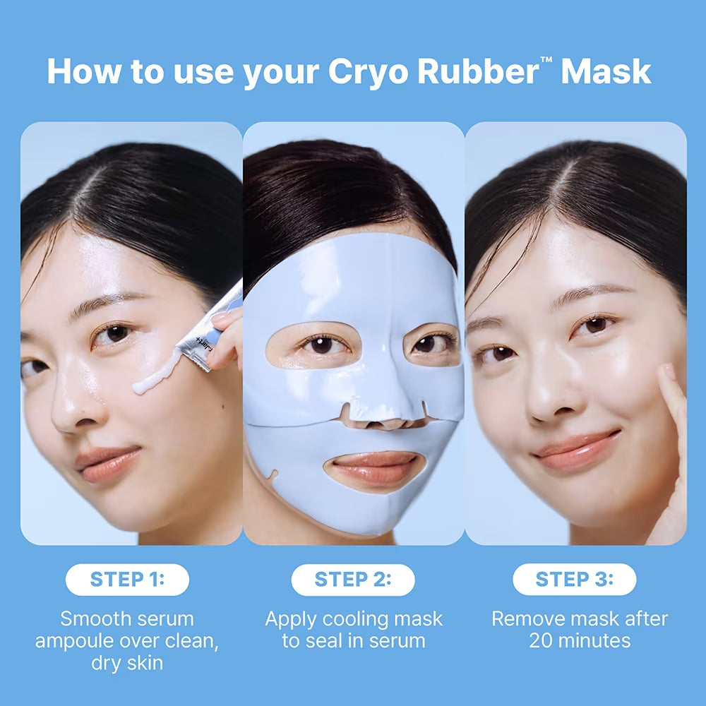 Dr.Jart+ Cryo Rubber Masque hydratant visage à l’acide hyaluronique - 4 g + 40 g
