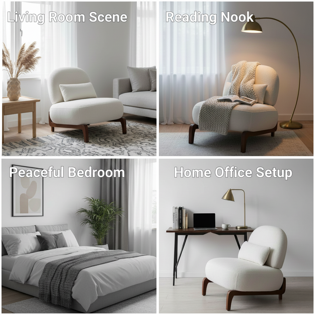 Chaise de coin en velours URBAN MEUBLE, pieds en bois massif, beige, 86,9 x 72,1 x 69,9 cm