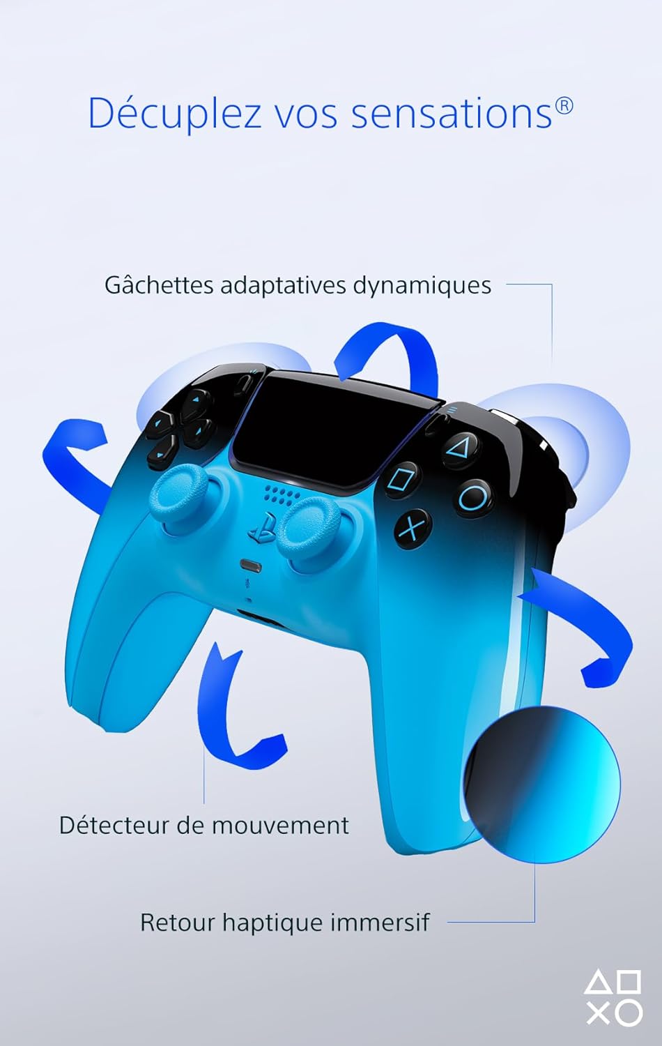 Sony Manette sans fil PS5 DualSense - Hyperpop Edition - Bleu rythmique