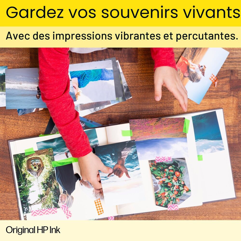 HP 937 Lot de 4 cartouches d’encre originales Noir + Cyan, magenta, jaune 6C400NE