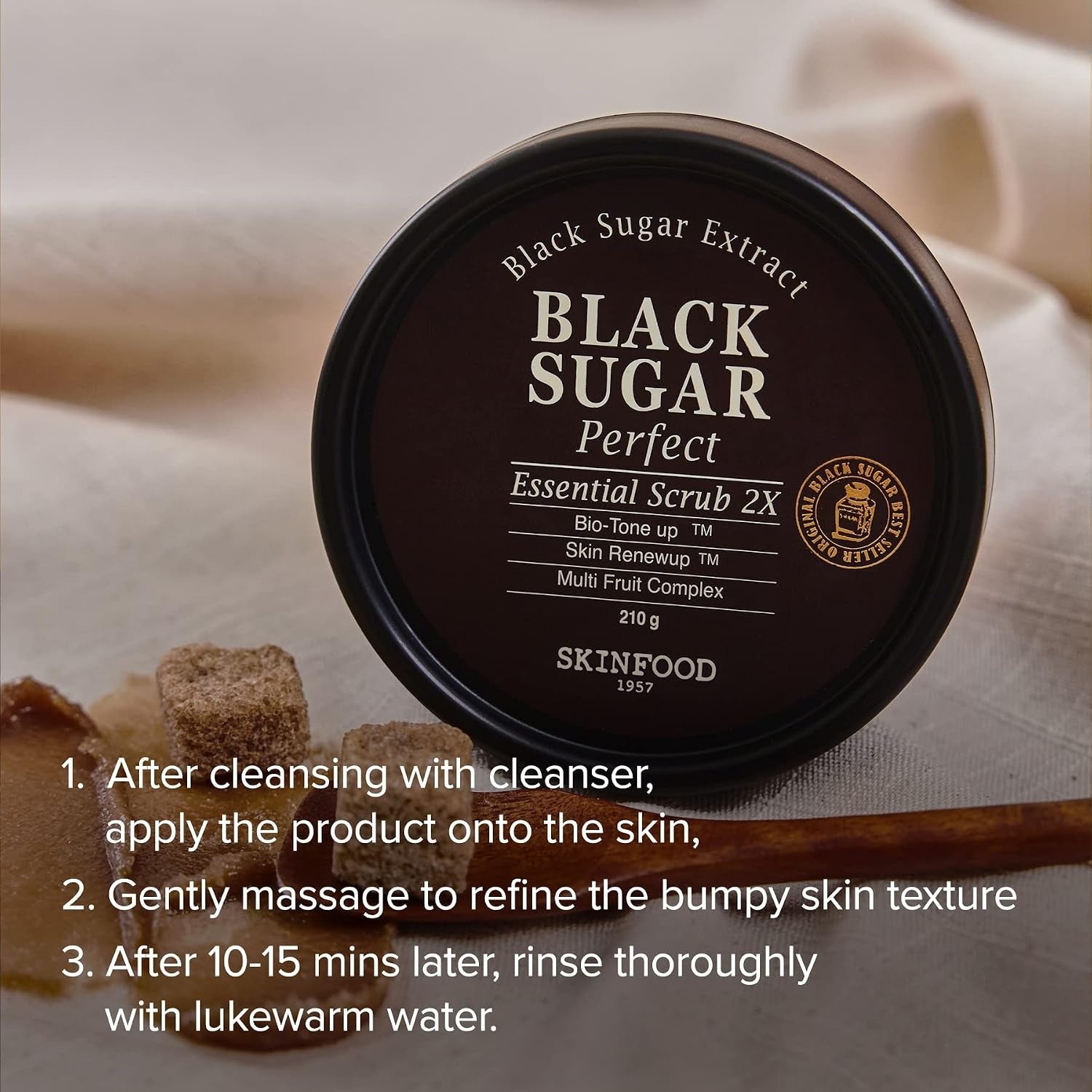 SKINFOOD Masque Nettoyant Sucre Noir 120 g