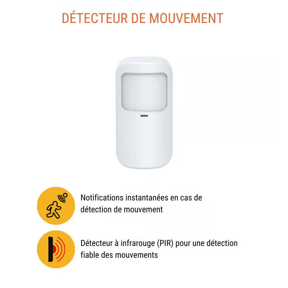Konyks KO338690 Pack sécurité - 1 caméra Wi-Fi intérieure + 2 détecteurs d'ouverture + 1 détecteur de mouvement + 2 télécommandes