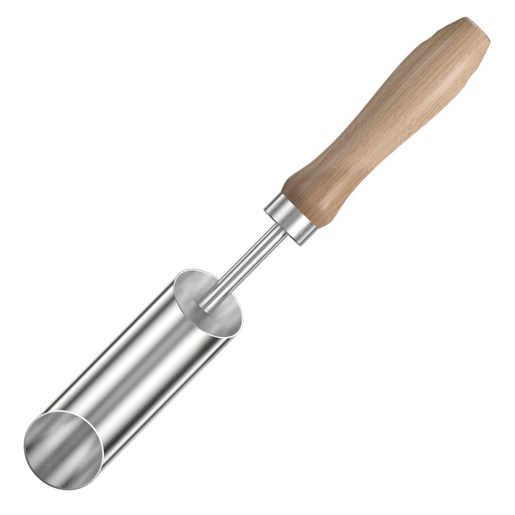 FLORA GUARD petit outil de plantation de bulbes en acier inoxydable, transplantoir perforateur de jardin de 30cm, avec manche en bois, perforateur manuel