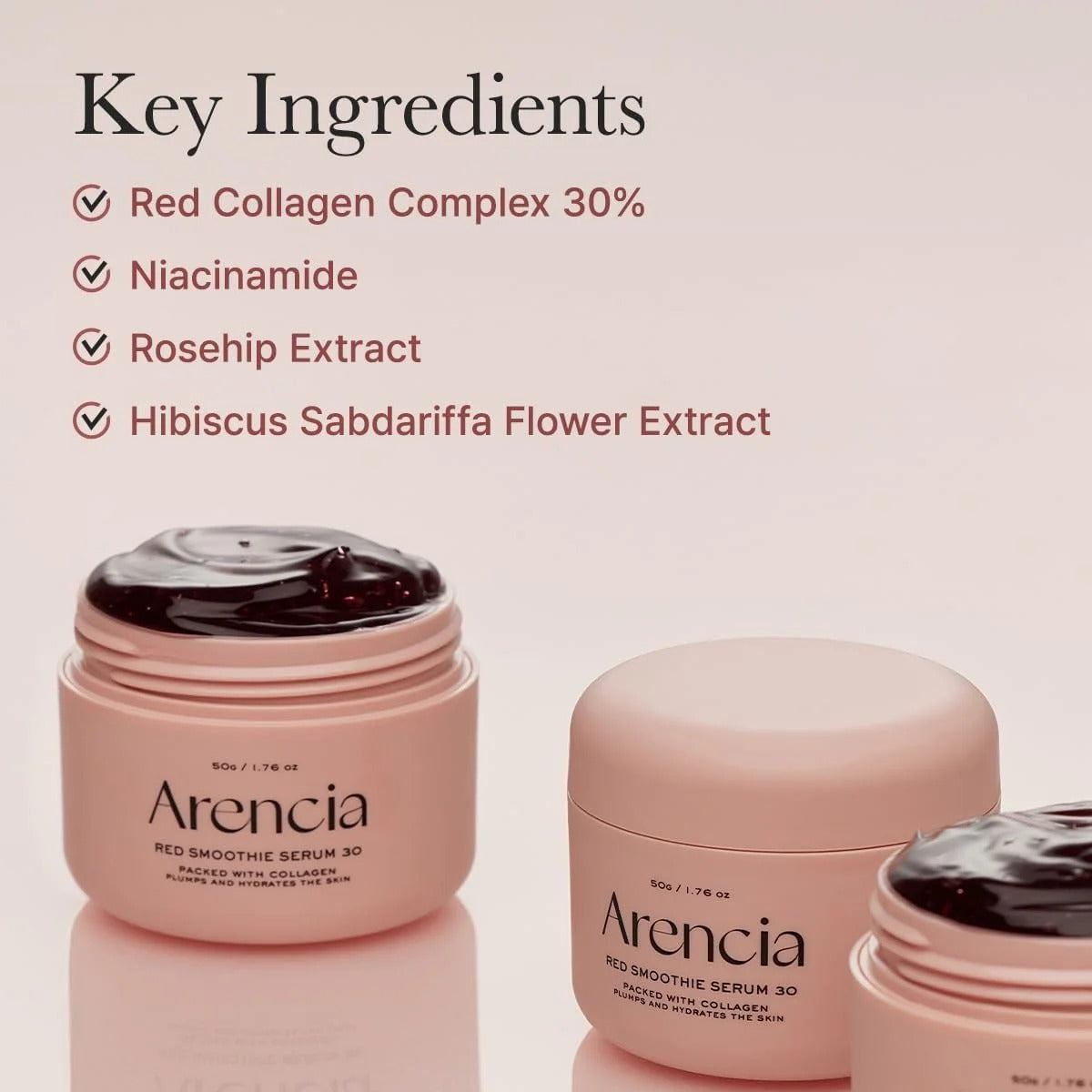 Arencia Masque Sérum Visage Nuit Smoothie Rouge - 50 g