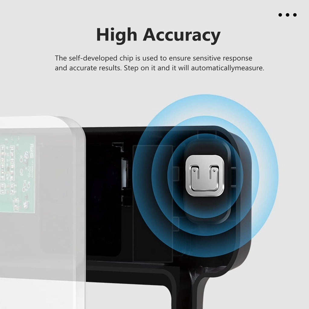 Pèse-personne SENSSUN avec application, pèse-personne intelligente avec analyse corporelle Bluetooth et fonction de composition corporelle, 150 kg/330 LB, 26 x 26 cm, affichage LED (Noir)