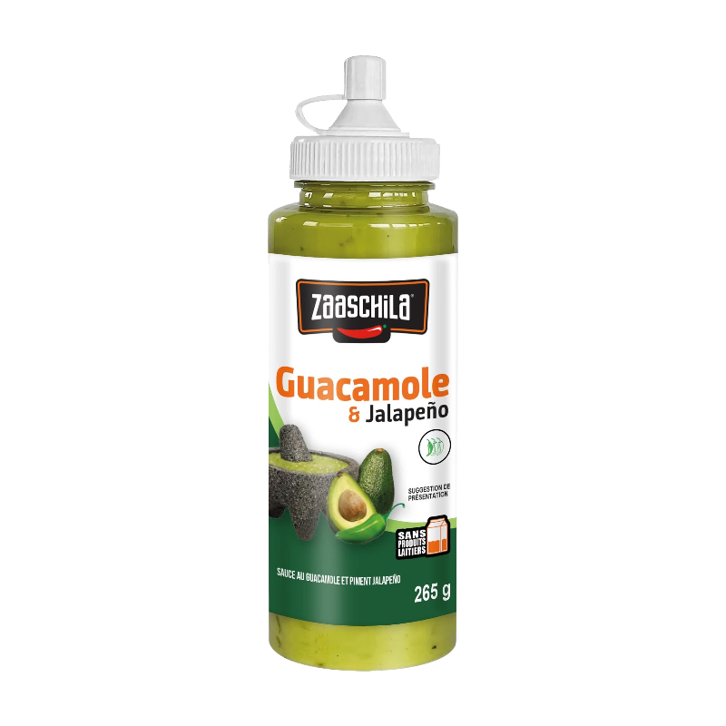 ZAASCHILA Sauce mexicaine au guacamole et piment jalapeño 265 g