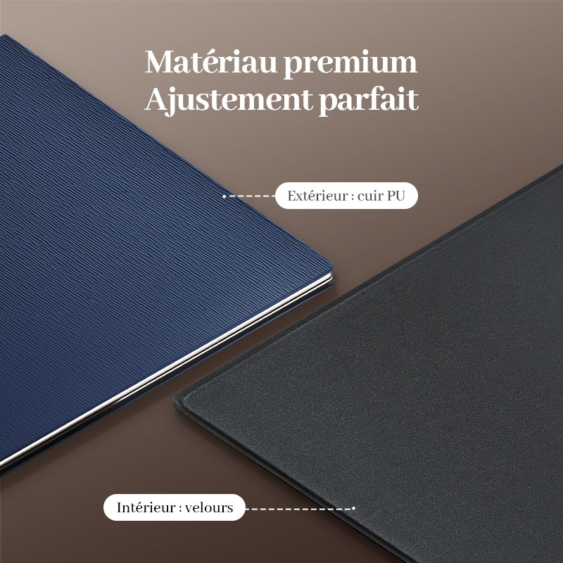 iFLYTEK AINOTE 2 Étui Folio de Protection pour Tablette de Prise de Notes, 10,65 Pouces, Cuir PU, Fin et Léger, Housse pour Carnet Numérique, Étanche à l'Eau et à la Poussière, Bleu Marine Foncé